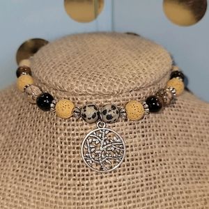 Tree Brown Hues Aromatherapy Bracelet